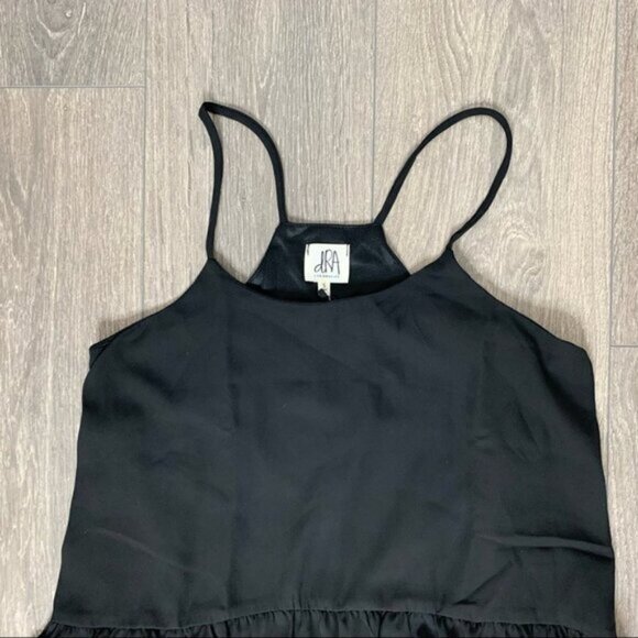 dRA Women's Tank Top Camisole Blouse Flowy Ruffle Peplum Black Size Small - Picture 4 of 15